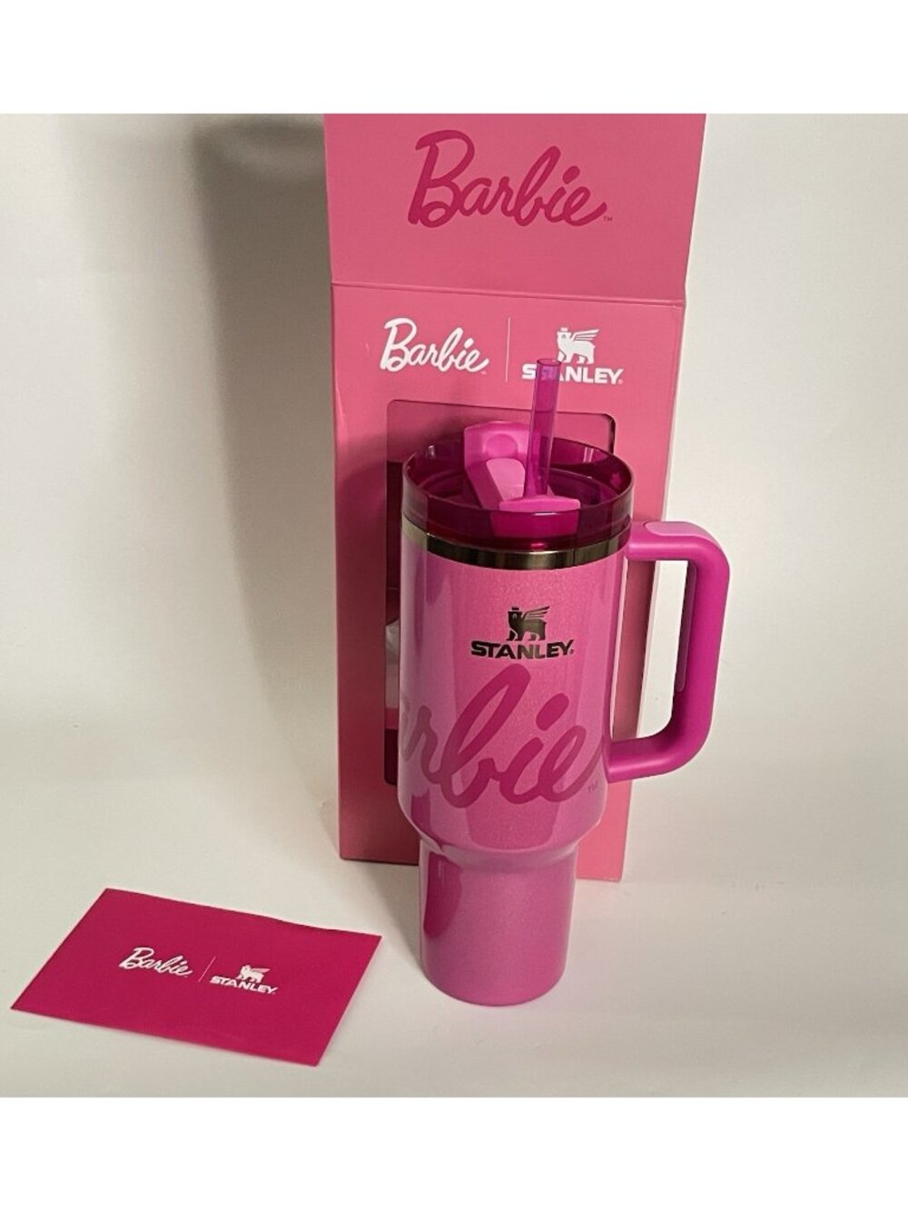 Stanley x Barbie ICON 40oz Quencher H2.0 FlowState Tumbler 65th Anniversary NIB - Picture 1 of 10